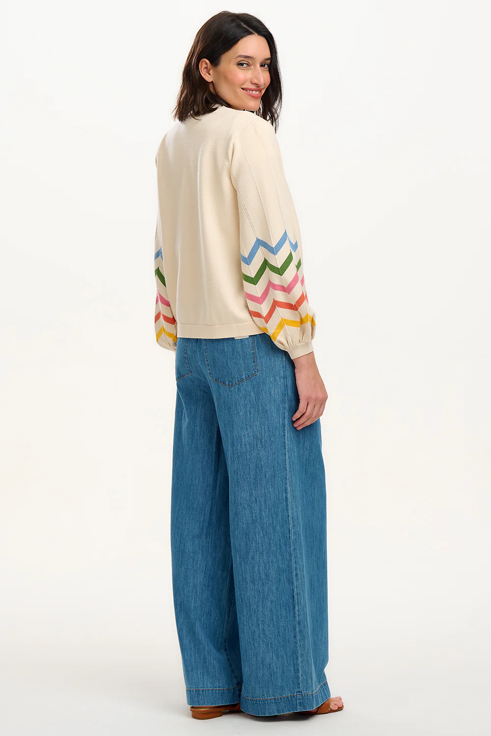 Nicki Cardigan - Off-White, Rainbow Icing - Image 4