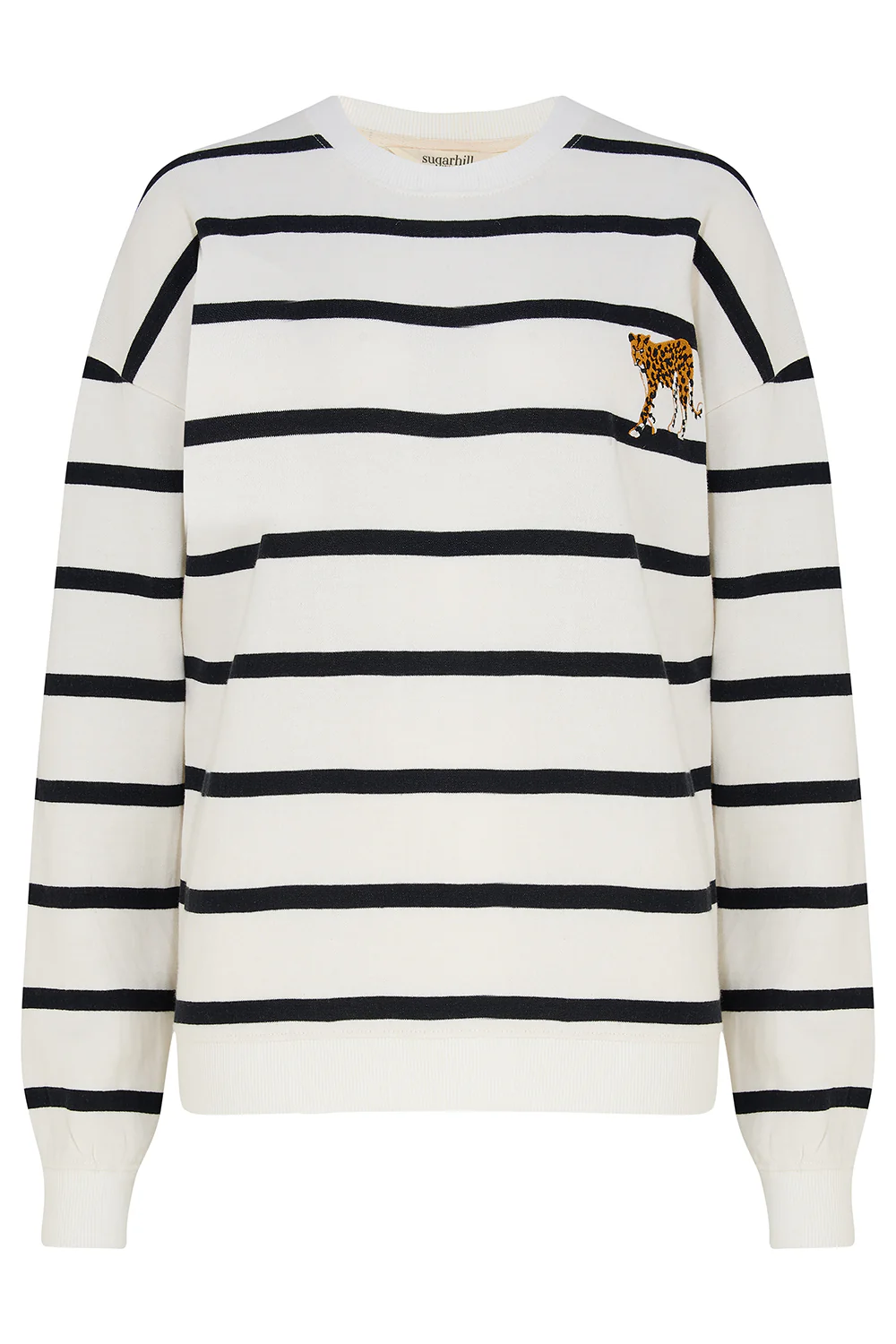 Noah Sweatshirt - Off-White/Black, Leopard Embroidery - Image 6