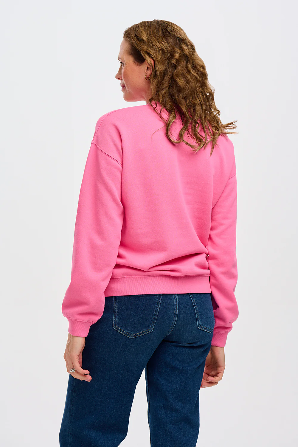 Noah Sweatshirt - Pink, Shark Embroidery - Image 3
