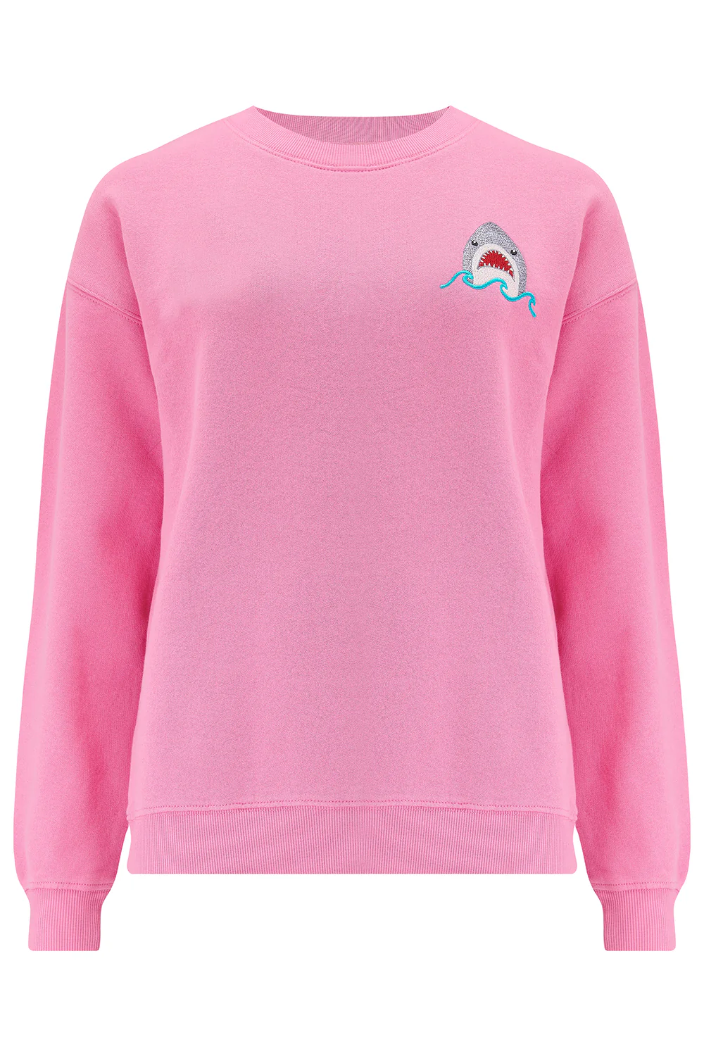 Noah Sweatshirt - Pink, Shark Embroidery - Image 5