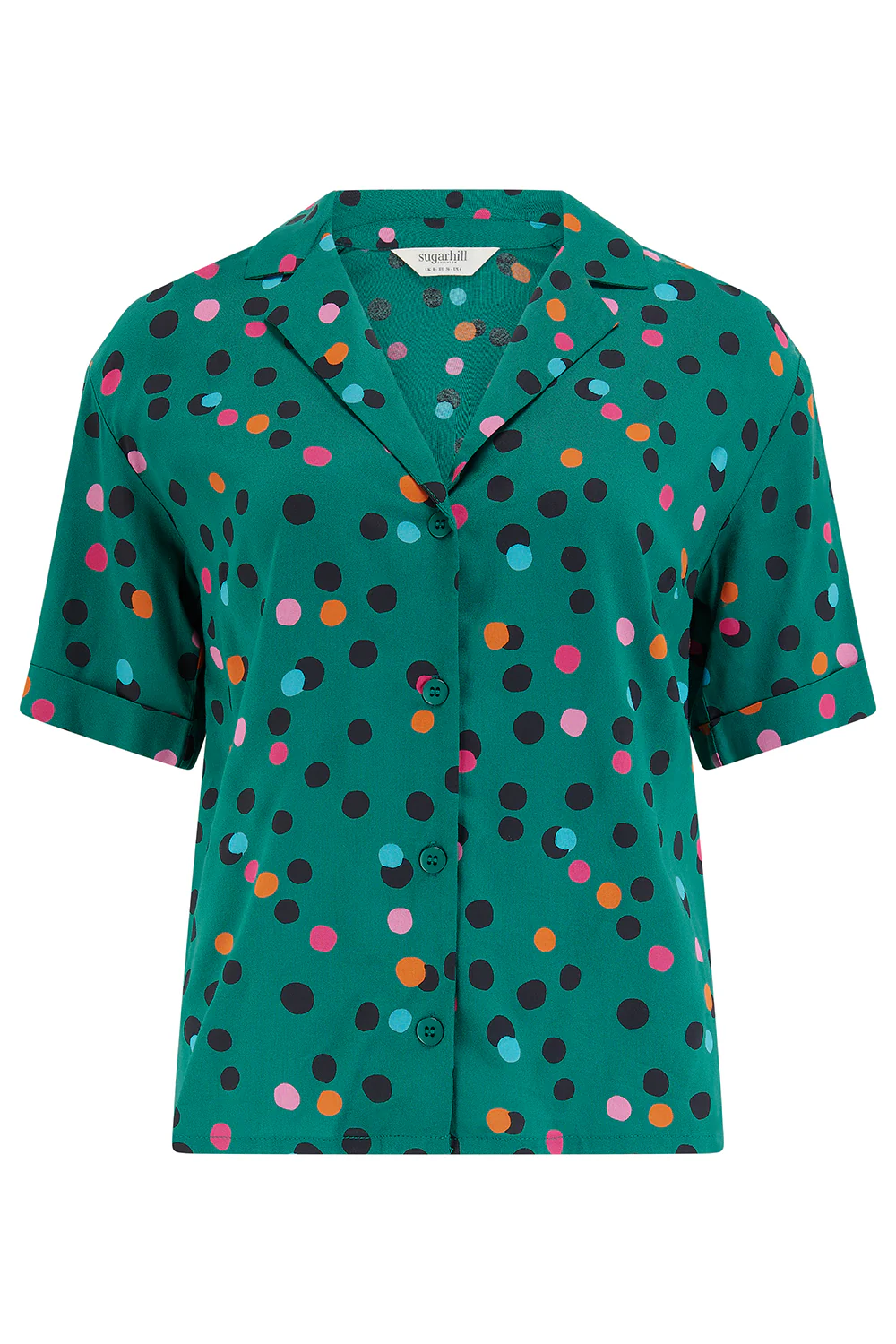 Odele Shirt - Green, Rainbow Dappled Spot - Image 5