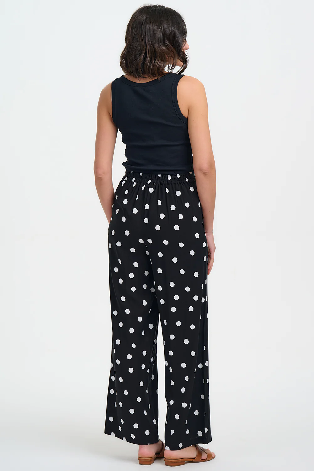 Patsy Palazzo Trousers - Monochrome, Polka Dot - Image 5