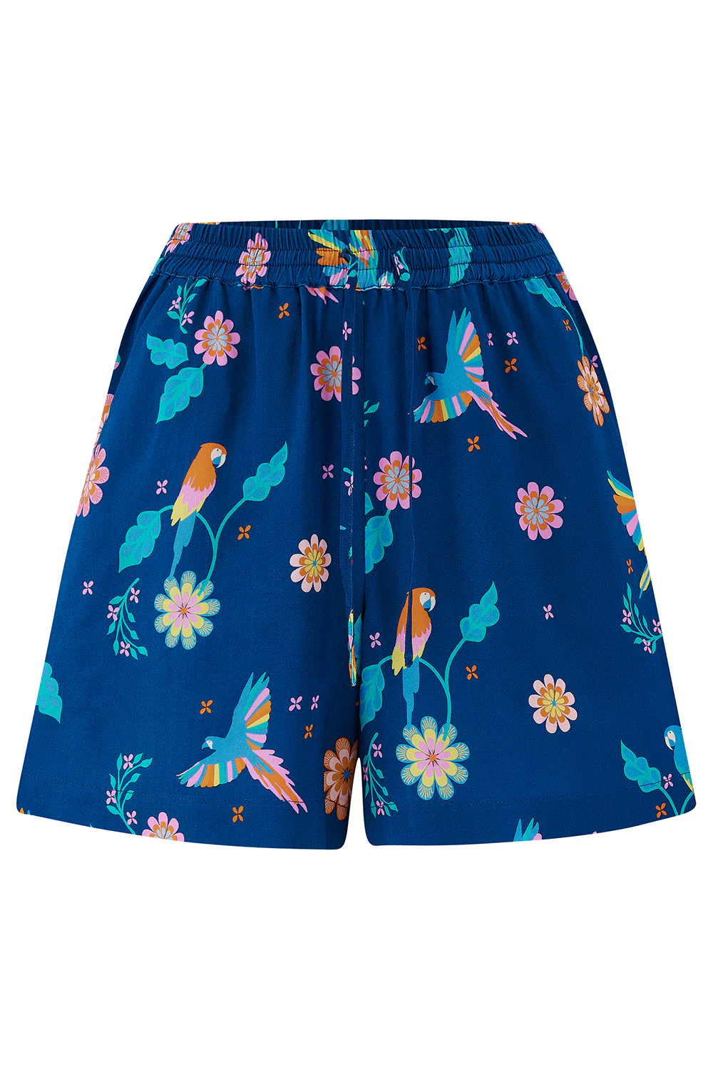 Patty Shorts - Teal, Parrot Floral - Image 5