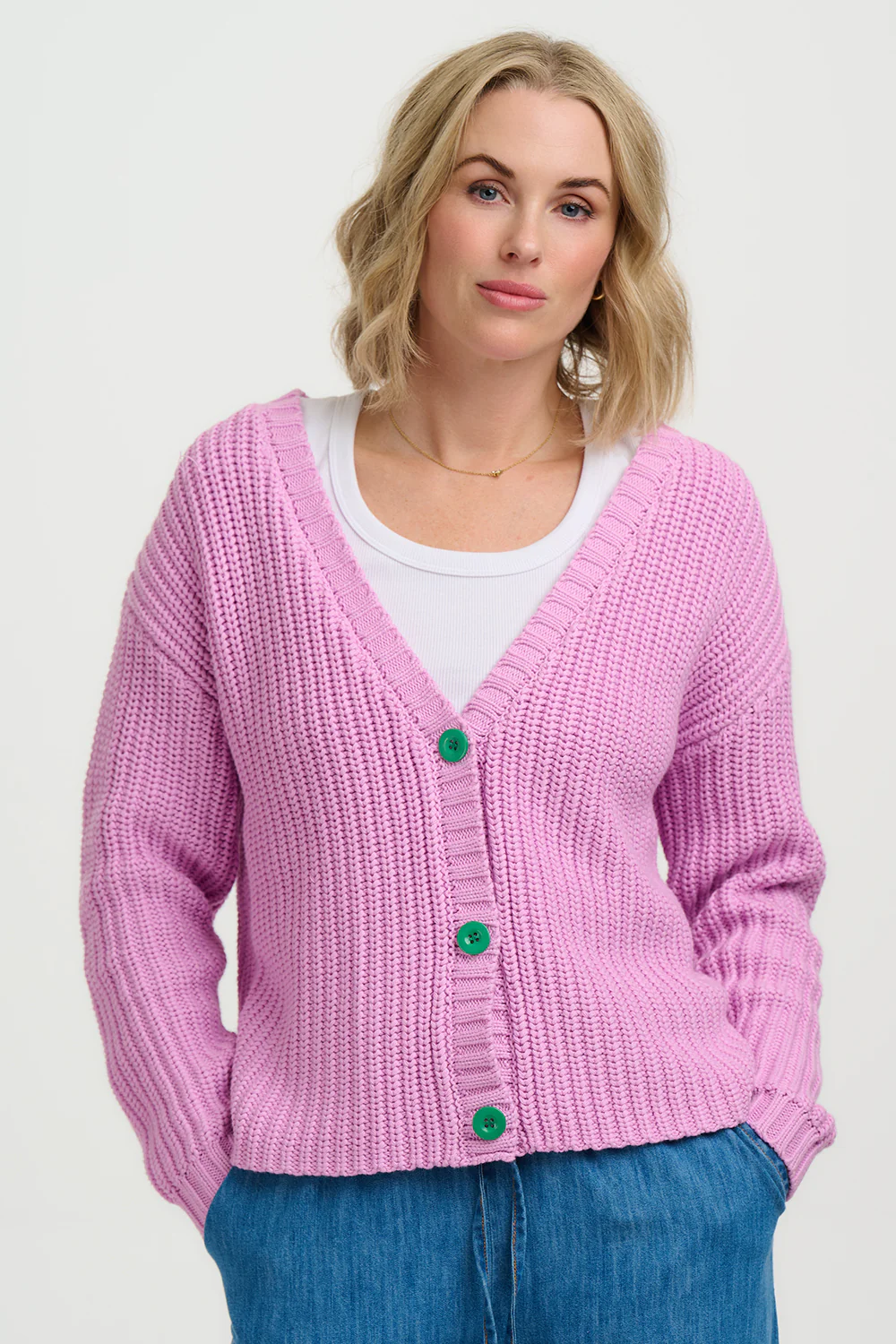 Raya Cardigan - Mauve Pink