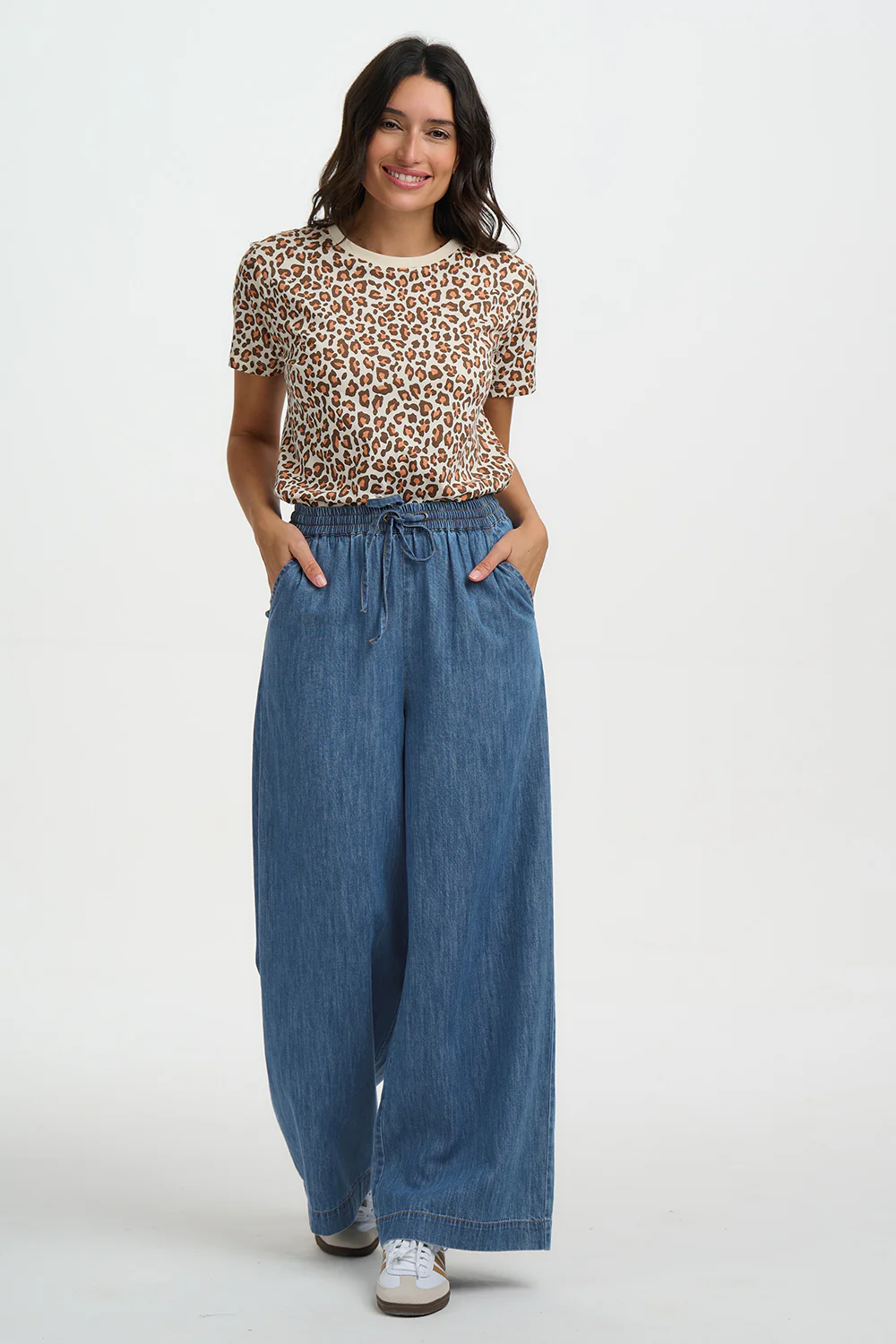 Roksanda Wide Leg Trousers - Mid Blue Denim - Image 2