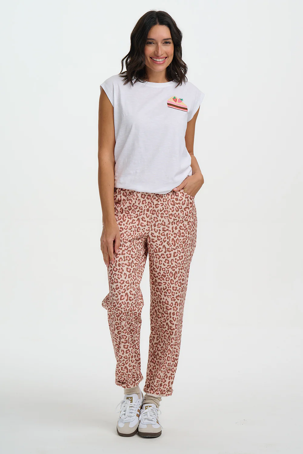 Rowan Trousers - Stone, Classic Leopard - Image 3