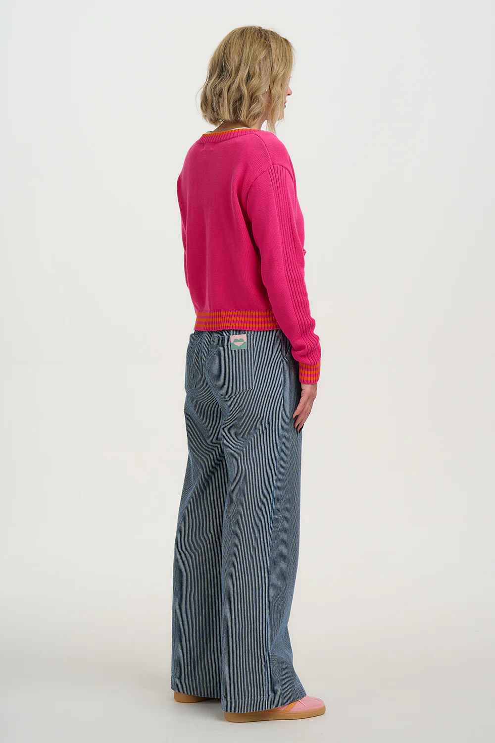 Sigourney Cardigan - Pink, Orange Highlights - Image 5