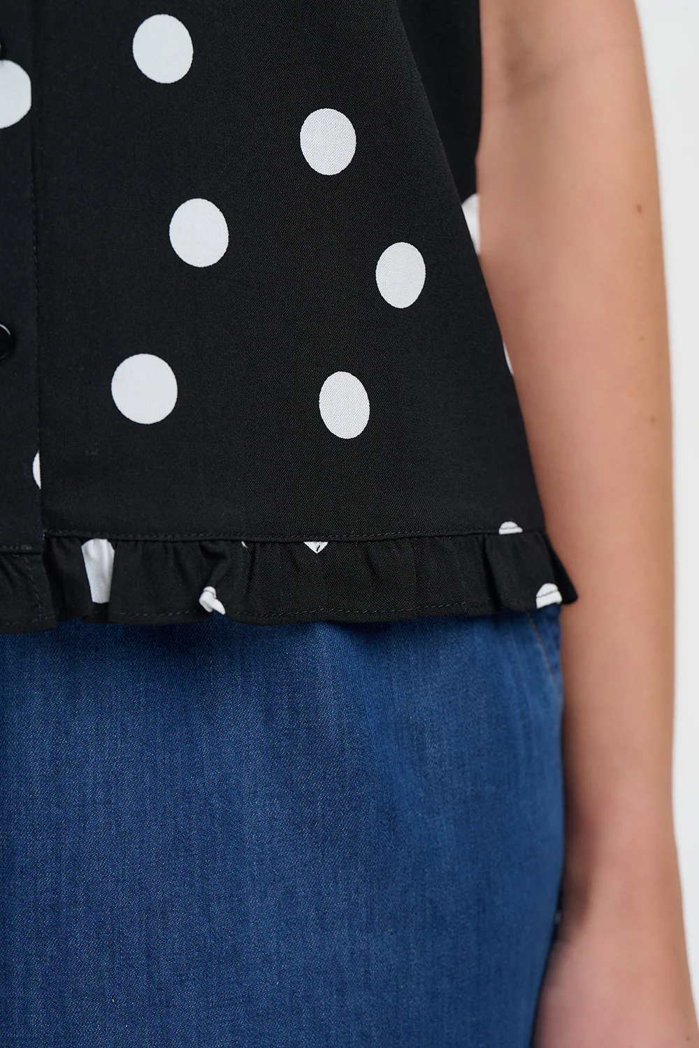 Skylar Shirt - Monochrome, Polka Dot - Image 3