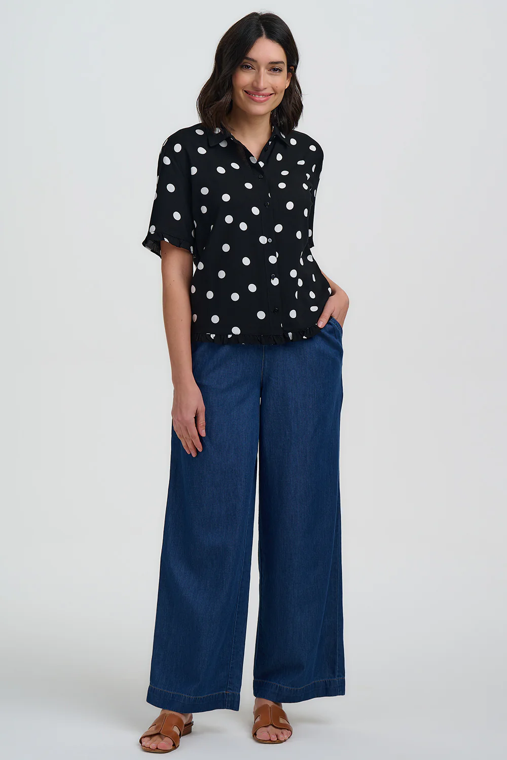 Skylar Shirt - Monochrome, Polka Dot - Image 4