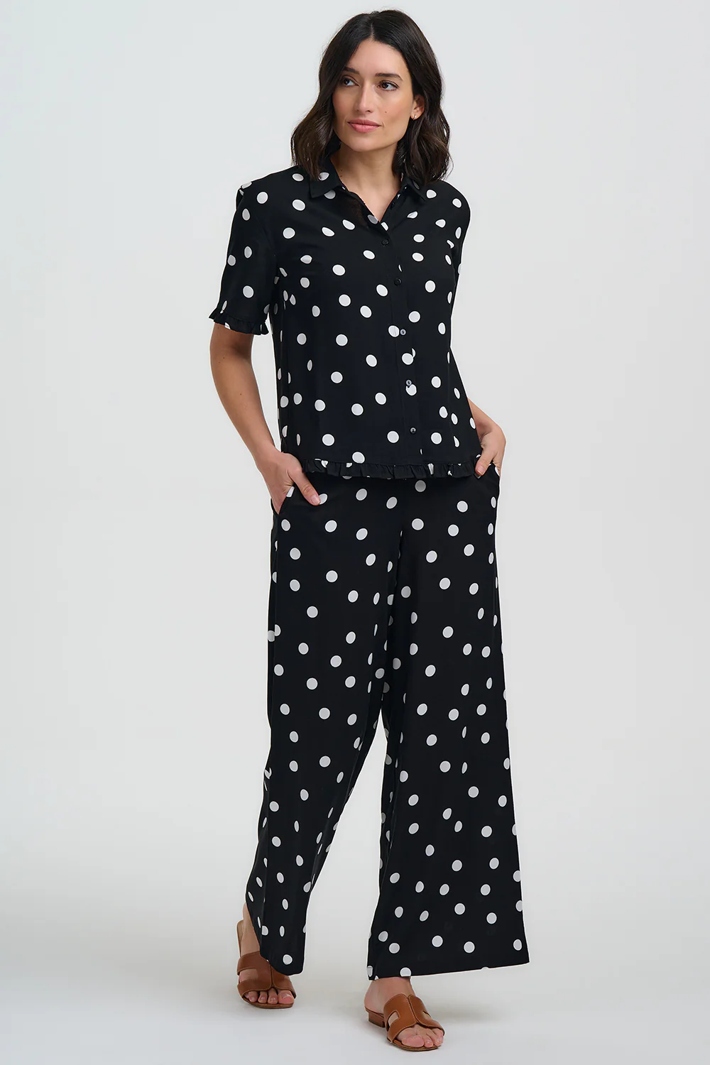 Skylar Shirt - Monochrome, Polka Dot - Image 6