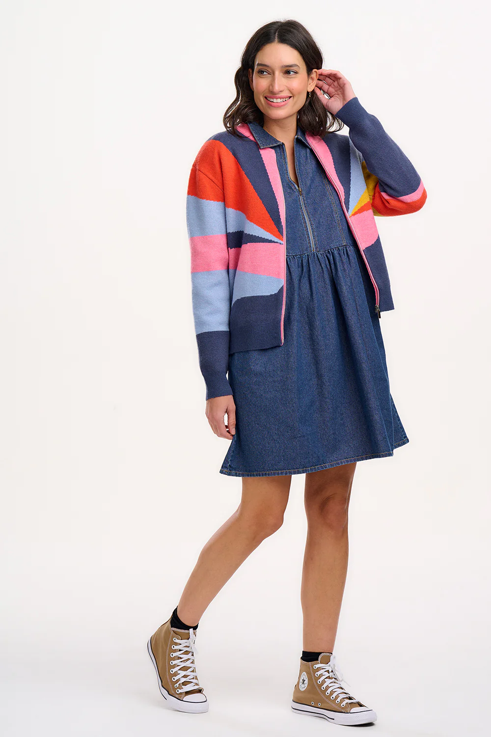 Solana Knitted Bomber - Multi, Sunrays - Image 7