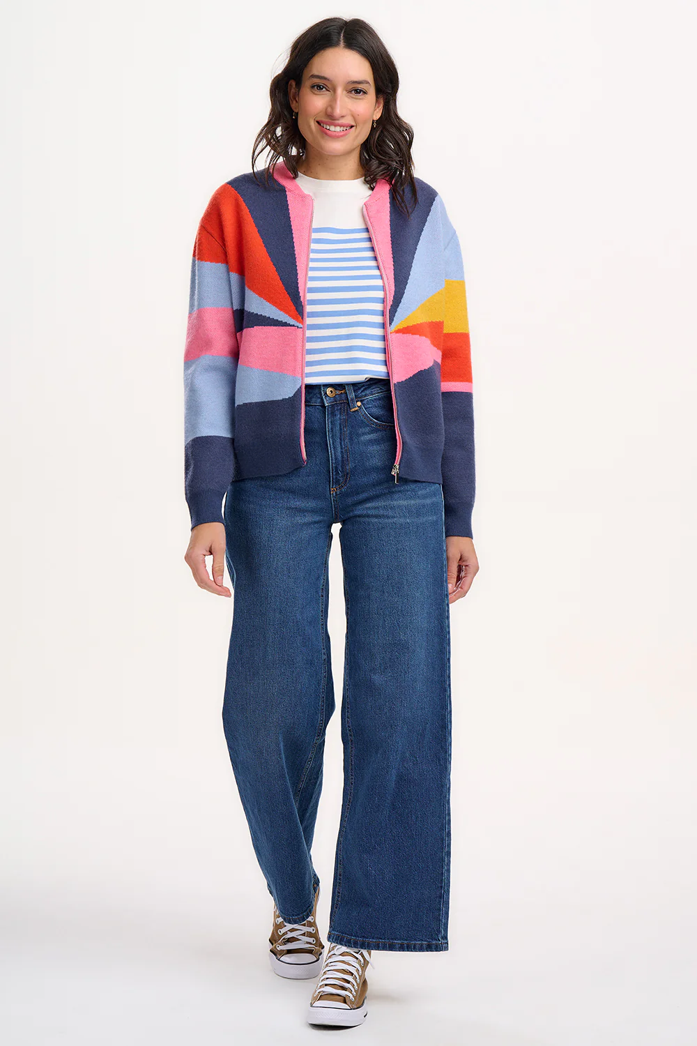 Solana Knitted Bomber - Multi, Sunrays - Image 8
