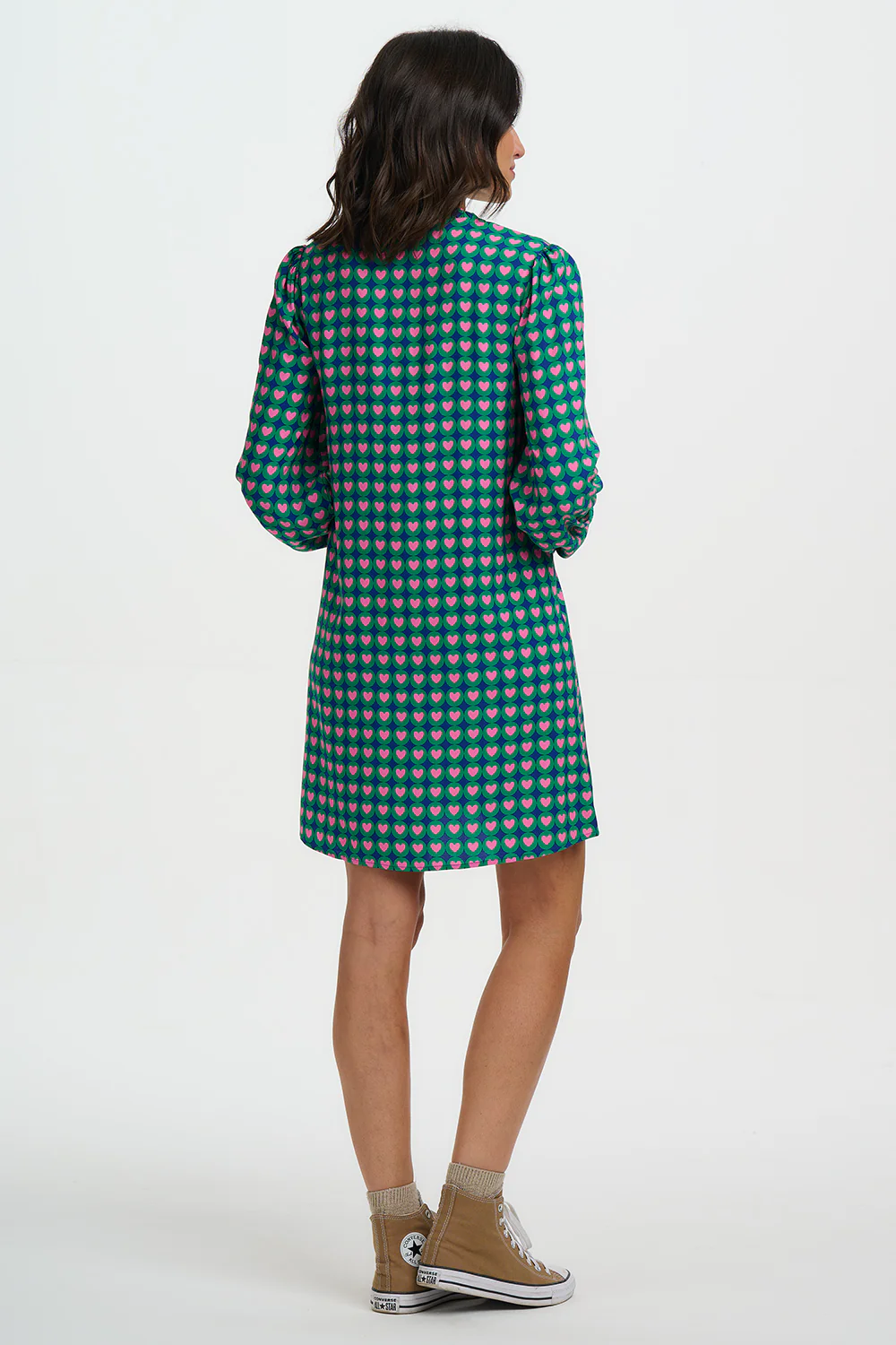 Taylyn Mini Dress - Navy, Heart Tile - Image 6