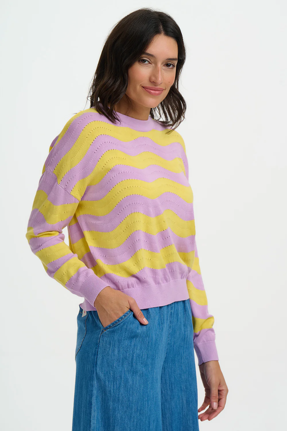Tina Jumper - Lilac/Lemon, Waves