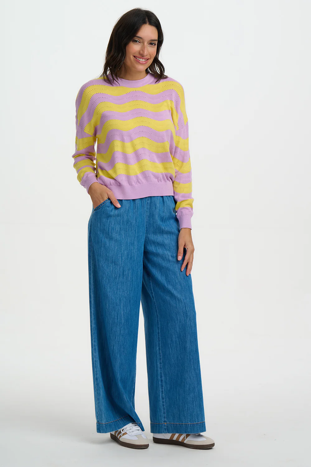 Tina Jumper - Lilac/Lemon, Waves - Image 3