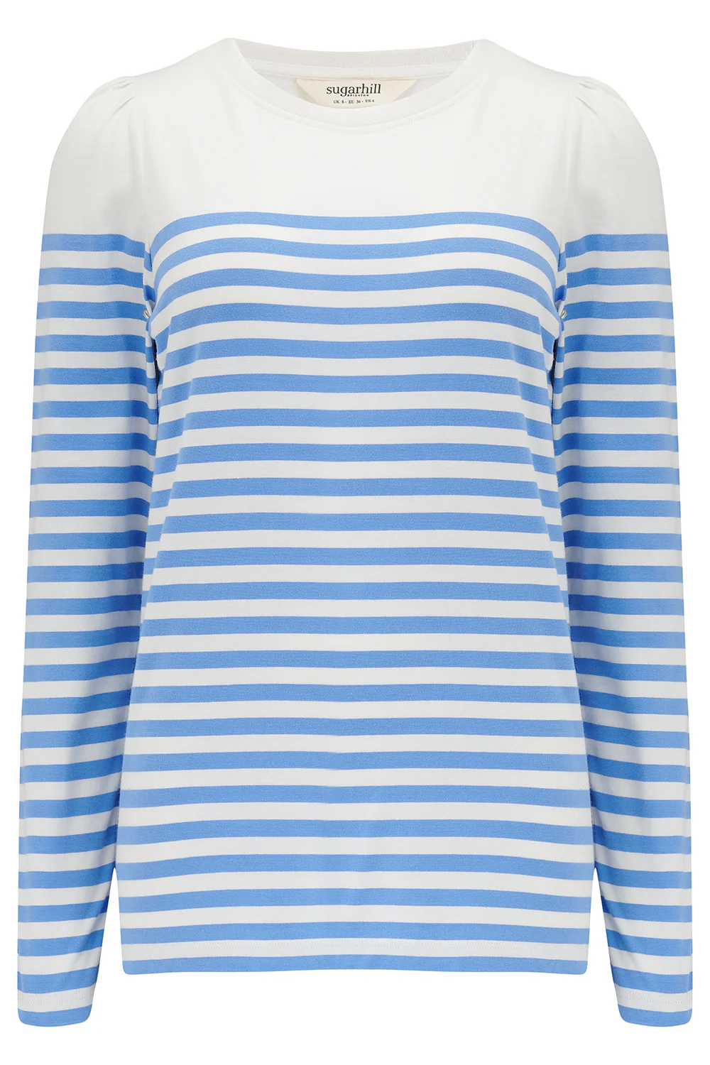 Umah Jersey Top - Off-White/French Blue Stripe - Image 5